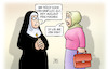Cartoon: Islamkonferenz (small) by Harm Bengen tagged islamkonferenz,einfluss,ausland,rom,katholische,kirche,nonne,ditib,harm,bengen,cartoon,karikatur