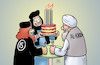 Cartoon: Jahrestag-Feier (small) by Harm Bengen tagged 11,september,new,york,terror,twin,towers,is,islamisten,alkaida,taliban,afghanistan,kuchen,harm,bengen,cartoon,karikatur