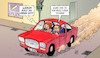 Cartoon: Kurz vor 12 (small) by Harm Bengen tagged kfz,auto,rasen,schnell,12,tanken,tankstelle,ölpreis,benzinpreise,harm,bengen,cartoon,karikatur