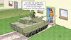 Cartoon: Musterung und Freiwilligkeit (small) by Harm Bengen tagged panzer,haustür,jugendlicher,musterung,abholen,freiwillig,melden,bundeswehr,kriegsdienst,wehrdienst,harm,bengen,cartoon,karikatur