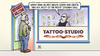 Cartoon: Mutti-Tattoo (small) by Harm Bengen tagged refugees,welcome,mutti,tattoo,studio,tätowieren,flüchtlinge,asyl,merkel,harm,bengen,cartoon,karikatur