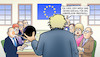 Cartoon: Nordirland-Protokoll (small) by Harm Bengen tagged verbesserung,nordirlandprotokoll,gb,uk,johnson,bombe,brexit,eu,europa,haus,bengen,cartoon,karikatur