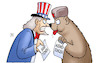 Cartoon: Sanktionen vs. Ausweisungen (small) by Harm Bengen tagged sanktionen,diplomatische,ausweisungen,usa,russland,bär,uncle,sam,zunge,harm,bengen,cartoon,karikatur