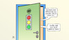 Cartoon: Tür zu (small) by Harm Bengen tagged opposition,tür,olaf,zieht,zugluft,union,cdu,csu,migrationsgespräche,asyl,ampel,harm,bengen,cartoon,karikatur