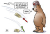 Cartoon: Ukraine-Partnerschaft (small) by Harm Bengen tagged ukraine,partnerschaft,winterschlaf,eu,russland,baer,abkommen,nato,manoever,provokation,harm,bengen,cartoon,karikatur