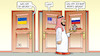 Cartoon: Verhandlungen in Saudi-Arabien (small) by Harm Bengen tagged verhandlungen,saudi,arabien,ukraine,russland,usa,türen,krieg,harm,bengen,cartoon,karikatur