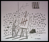Cartoon: Prisoner II (small) by cizofreni tagged prisoner mahkum hapishane prison painter ressam