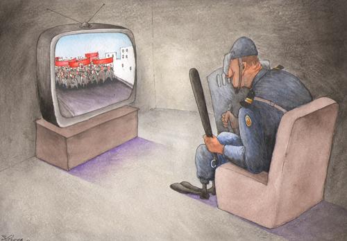 Cartoon: seyran_02 (medium) by caferli tagged police