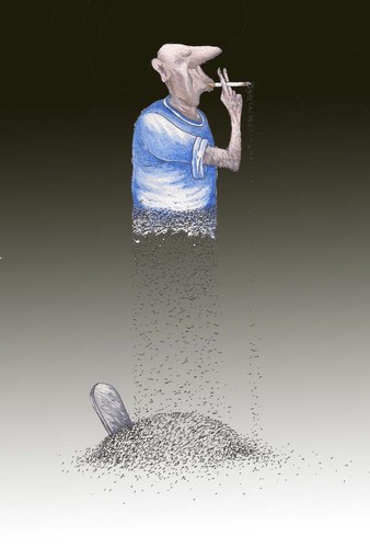 Cartoon: siqaret (medium) by caferli tagged life