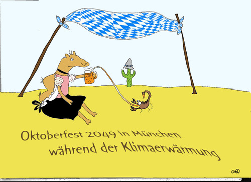 Cartoon: Wüstenfest (medium) by constanze tagged oktoberfest