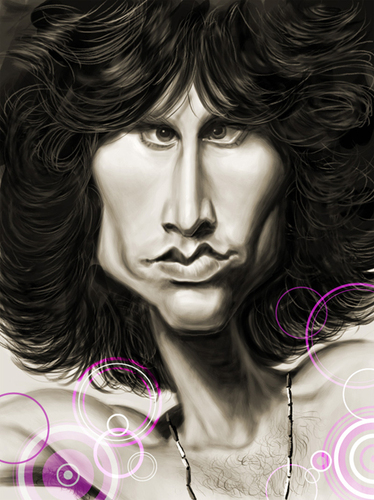 Cartoon: Jim Morrison (medium) by markdraws tagged jim,morrison,the,doors,rock,and,roll,psychedelic,humor,caricature,music,illustration,portrait,photoshop,digital,painting,sketchbook,pro
