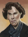 Cartoon: Benedict Cumberbatch (small) by jonesmac2006 tagged benedict,cumberbatch,caricature