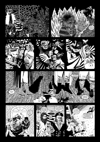Cartoon: La Filastrocca 4.5 (medium) by csamcram tagged comics,black,white,csam,cram,corsari,pirati,bucanieri,galeone,filibustieri,cannoni,battaglia,guerra,sale,ammutinamento,accecare