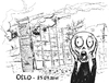 Cartoon: Oslo 23.07.2011 (small) by csamcram tagged oslo,strage,csam,cram,munch,scream