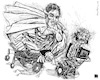 Cartoon: Reeve vs Hawking (small) by csamcram tagged superman,storpio,reeve,hawking