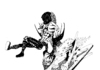 Cartoon: Vigilante Samurai (small) by csamcram tagged csam cram vigilante samura improvvisazione improvisation black white comics superheld superhelden supereroe supereroi superheroe superheroes super heroe