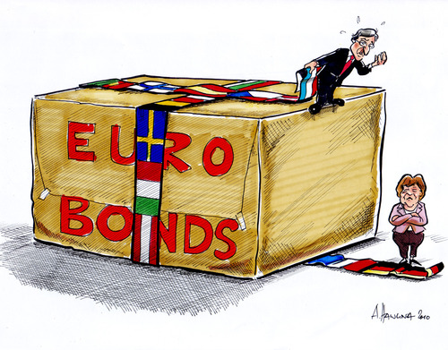 Cartoon: Eurobonds - Aber ohne Merkel (medium) by pianoman68 tagged merkel,eu,eurobonds,hilfe