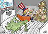 Cartoon: Shhh! .. Be quiet! .. Woke up! (small) by Murat tagged turkey,usa,european,union,vatikan,fable,sleep,ottoman