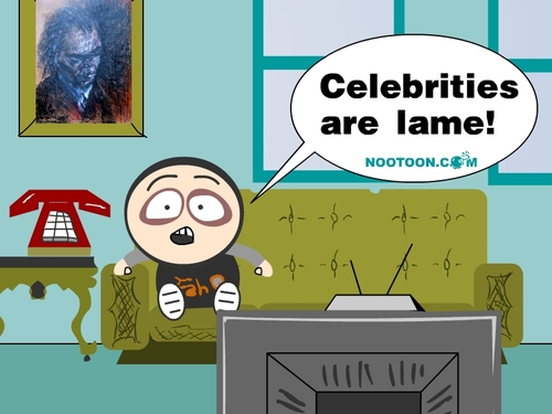 Cartoon: celebrities are... (medium) by nootoon tagged ilmenau,digital,illustration,nootoon,celebrities,lame