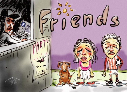 Cartoon: friends (medium) by nootoon tagged germany,cartoon,nootoon,socialnetworking,freunde,friends