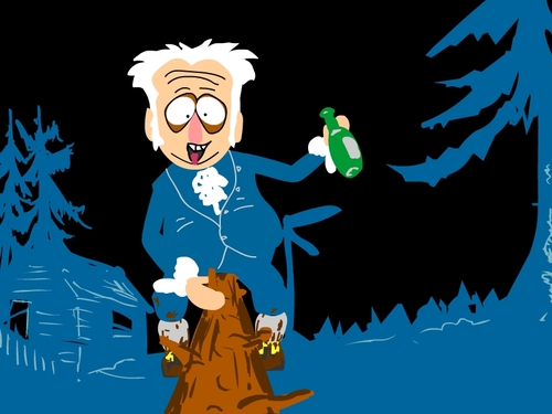 Cartoon: goethe im thüringer wald (medium) by nootoon tagged goethe,nootoon,thüringen,ilmenau,illustration