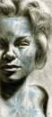 Cartoon: blue glitter (small) by nootoon tagged girl portrait blue glitter nootoon digital face illustration