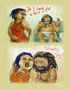 Cartoon: do I look fat ? (small) by nootoon tagged prehistoric,illustration,neandertaler,nootoon,germany