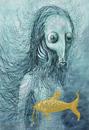 Cartoon: mrs ctulhu and the fried fish (small) by nootoon tagged fried fish ctulhu underwater lovecraft nootoon illustration germany digital