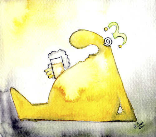 Cartoon: Bier n out (medium) by ninaboosart tagged stress,bier,burnout