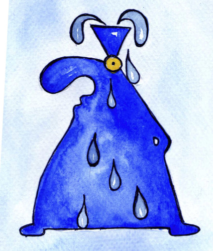 Cartoon: Tränensack (medium) by ninaboosart tagged gesicht,lifiing,tränen,tränensack,falten