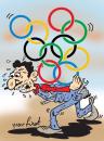 Cartoon: Olympic and laborers (small) by komikadam tagged olympic,and,laborers