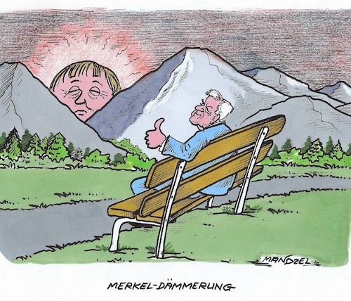 Cartoon: Abendstimmung (medium) by mandzel tagged merkel,seehofer,streit,asyl,migranten,csu,cdu,untergangsstimmung,deutschland,regierungskrise,merkel,seehofer,streit,asyl,migranten,csu,cdu,untergangsstimmung,deutschland,regierungskrise