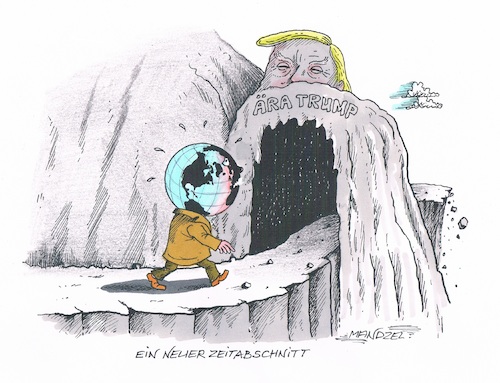 Cartoon: Ära Trump (medium) by mandzel tagged usa,trump,wahlen,demokratie,furcht,ungewissheit,usa,trump,wahlen,demokratie,furcht,ungewissheit