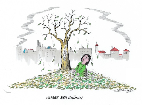 Cartoon: Annalena im Herbst (medium) by mandzel tagged baerbock,die,grünen,kanzlerkandidatur,deutschland,wahlen,baerbock,die,grünen,kanzlerkandidatur,deutschland,wahlen