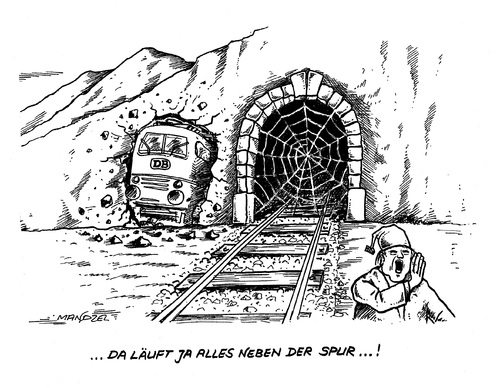 Cartoon: Bahnstreik (medium) by mandzel tagged bahnstreik,gdl,stillstand,einigungsversagen,bahnstreik,gdl,stillstand,einigungsversagen