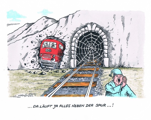 Cartoon: Bahnstreik (medium) by mandzel tagged bahnstreik,gdl,stillstand,einigungsversagen,bahnstreik,gdl,stillstand,einigungsversagen