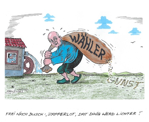 Cartoon: Beliebtheitswerte (medium) by mandzel tagged wahlen,deutschland,politik,scholz,umfragewerte,wahlen,deutschland,politik,scholz,umfragewerte