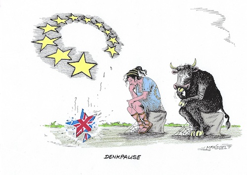 Cartoon: Brexit (medium) by mandzel tagged eu,brexit,großbritannien,eu,brexit,großbritannien