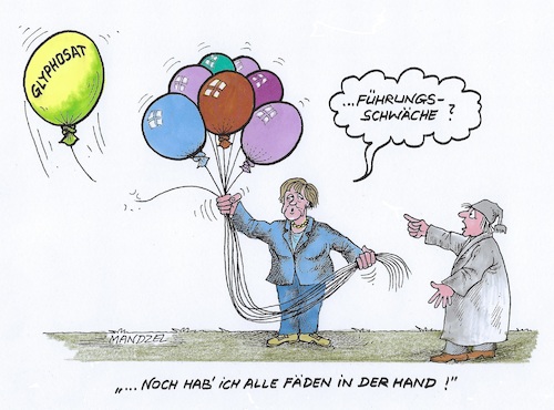 Cartoon: Der Anfang vom Ende (medium) by mandzel tagged glyphosat,merkel,führungsschwäche,umwelt,vertrauenskrise,glyphosat,merkel,führungsschwäche,umwelt,vertrauenskrise