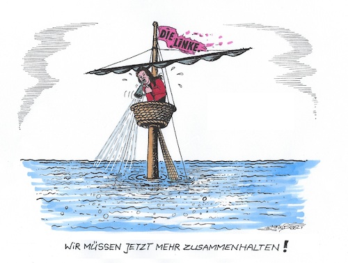 Cartoon: Der Kurs der Linken (medium) by mandzel tagged die,linke,deutschland,postenaufgabe,führungsschwächen,politik,zerreißprobe,der,die,linke,deutschland,postenaufgabe,führungsschwächen,politik,zerreißprobe