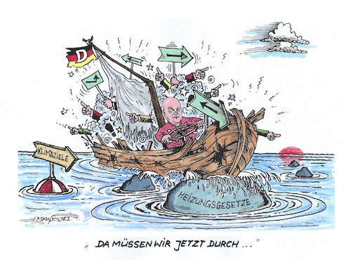 Cartoon: Die Ampel hält den Kurs (medium) by mandzel tagged ampel,deutschland,klimaziele,scholz,heizungsgesetze,umwelt,co2,energie,ampel,deutschland,klimaziele,scholz,heizungsgesetze,umwelt,co2,energie