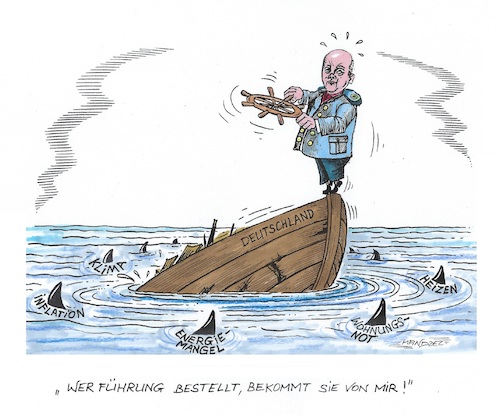 Cartoon: Echt führungsstark ! (medium) by mandzel tagged scholz,ampel,führungsmangel,inflation,energie,heizdilemma,sanktionen,wohnungsnot,fachkräftemangel,klima,armut,scholz,ampel,führungsmangel,inflation,energie,heizdilemma,sanktionen,wohnungsnot,fachkräftemangel,klima,armut