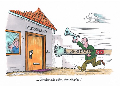 Cartoon: Erdogan begehrt Einlass (medium) by mandzel tagged türkei,deutschland,spannungen,wahlkampf,diktatur,erdogan,beschimpfungen,mandzel,karikatur,türkei,deutschland,spannungen,wahlkampf,diktatur,erdogan,beschimpfungen,mandzel,karikatur
