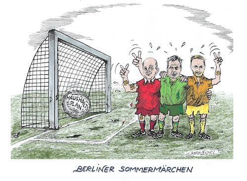 Cartoon: Erfolgreiches Ampel-Match (medium) by mandzel tagged spd,fdp,grün,deutschland,etat,spd,fdp,grün,deutschland,etat