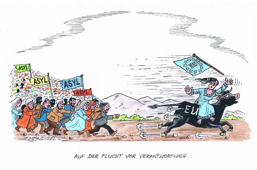 Cartoon: Europas Flüchtlingskrise (medium) by mandzel tagged planlosigkeit,verantwortung,asyl,eu,flüchtlinge,flüchtlinge,eu,asyl,verantwortung,planlosigkeit