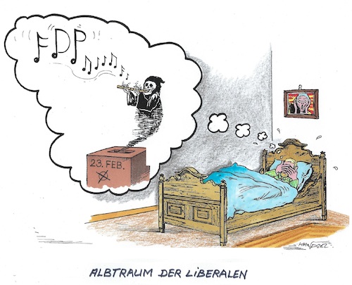 Cartoon: FDP-Ängste (medium) by mandzel tagged fdp,lindner,wahlen,bundestag,deutschland,fdp,lindner,wahlen,bundestag,deutschland