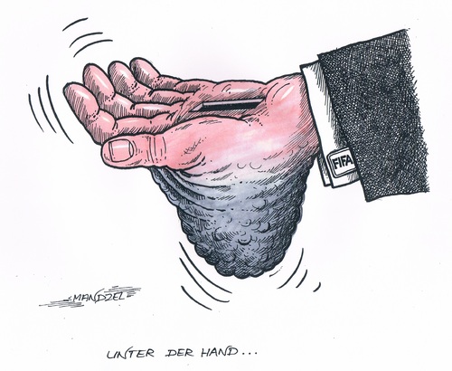 Cartoon: FIFA-Bestechungsskandal (medium) by mandzel tagged fifa,wm,katar,korruption,fifa,wm,katar,korruption