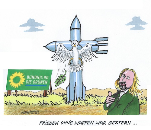 Cartoon: Geopfert zur Rettung der Ukraine (medium) by mandzel tagged die,grünen,ukraine,krieg,waffenlieferung,gesinnungswechsel,friedenstaube,bundesregierung,deutschland,die,grünen,ukraine,krieg,waffenlieferung,gesinnungswechsel,friedenstaube,bundesregierung,deutschland