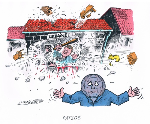 Cartoon: Gewalt in der Ukraine (medium) by mandzel tagged ukraine,janukowitsch,brutalität,brachialgewalt,ratlosigkeit,ukraine,janukowitsch,brutalität,brachialgewalt,ratlosigkeit