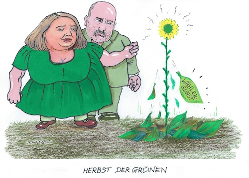 Cartoon: Grün ist dünn geworden (medium) by mandzel tagged grün,deutschland,herbst,wählerschwund,lang,omnipur,grün,deutschland,herbst,wählerschwund,lang,omnipur